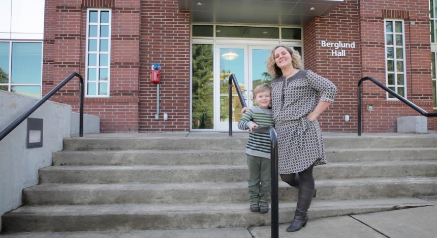 Kerry Mandulak with her son