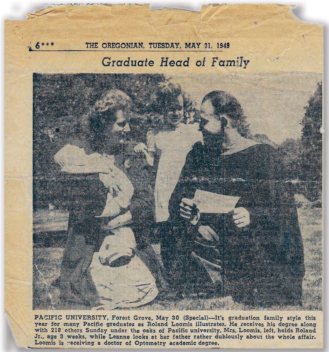 News Clipping from 1949