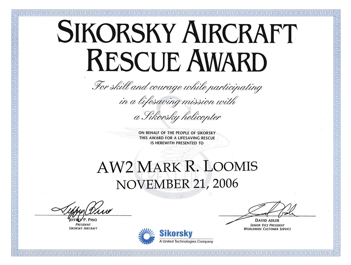Mark Loomis Rescue Award