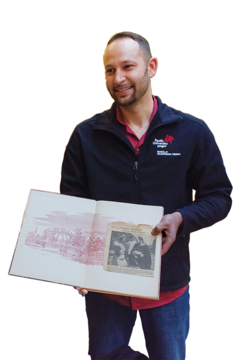 Mark Loomis Holding family memorabilia