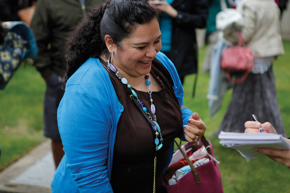 Carrillo's mom pictured in support.