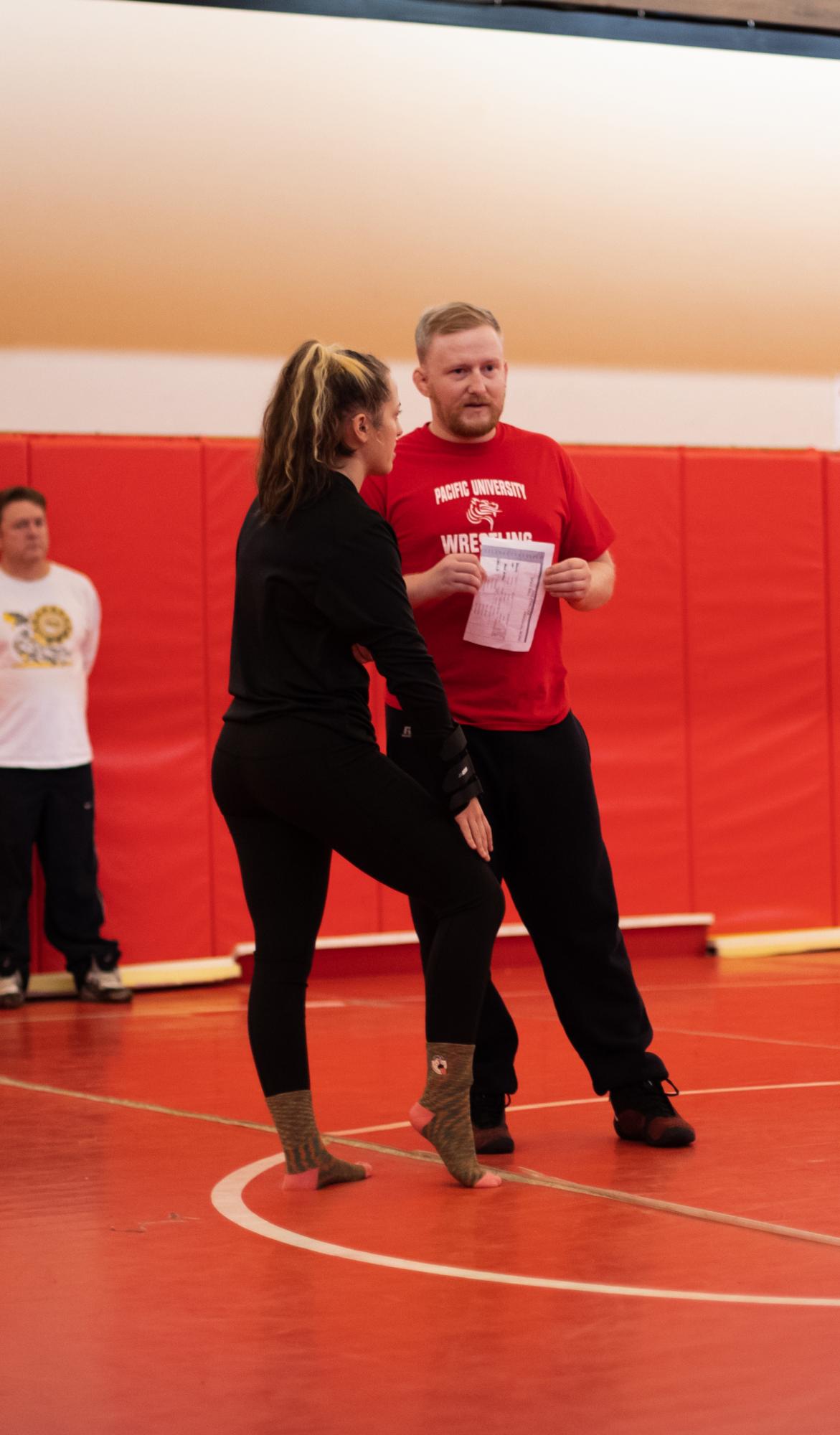 Zach Binkerd and woman wrestler