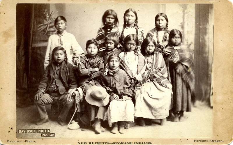 Spokane "recruits" to the Forest Grove Indian Training School