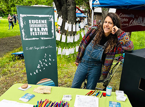Ana McAbee MSW '18 Promoting The Eugene Environmental Film Festival