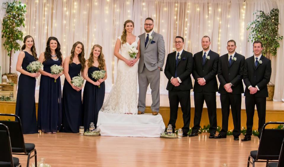 Alissa Nergaard and Nate Rasmussen at wedding