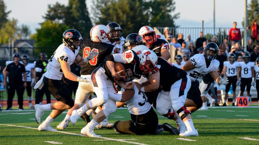 Football players on field
