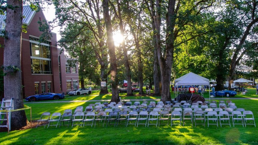 Marsh Lawn set  up for Commencement