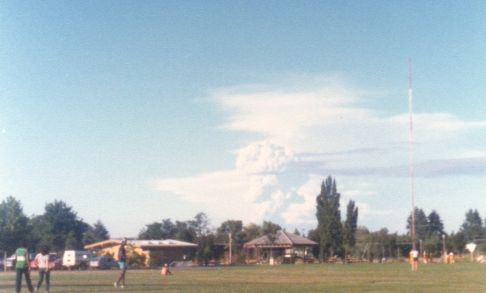 1980 eruption as seen from Pacific University