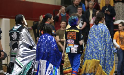 Students and community members gather at the Reconciliation Powwow hosted on Pacific's campus.