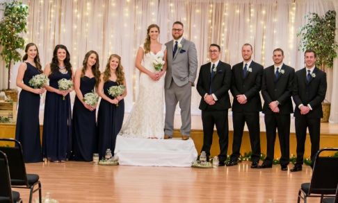 Alissa Nergaard and Nate Rasmussen at wedding