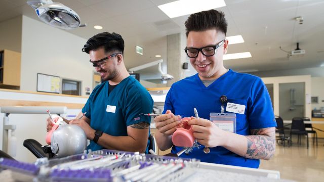 Dental Hygiene students in clinic