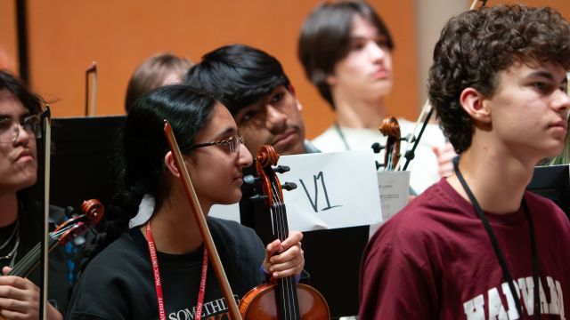 High school students at Music in May