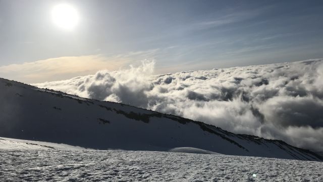 snowy landscape in the mountains