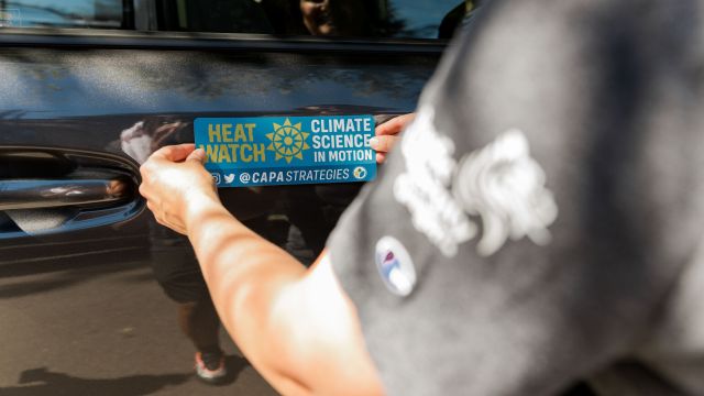 A public health student prepares to run a study connecting increased temperatures and public health concerns.