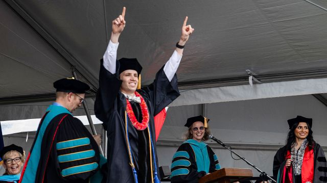 Optometry Student Celebrates Receiving Diploma
