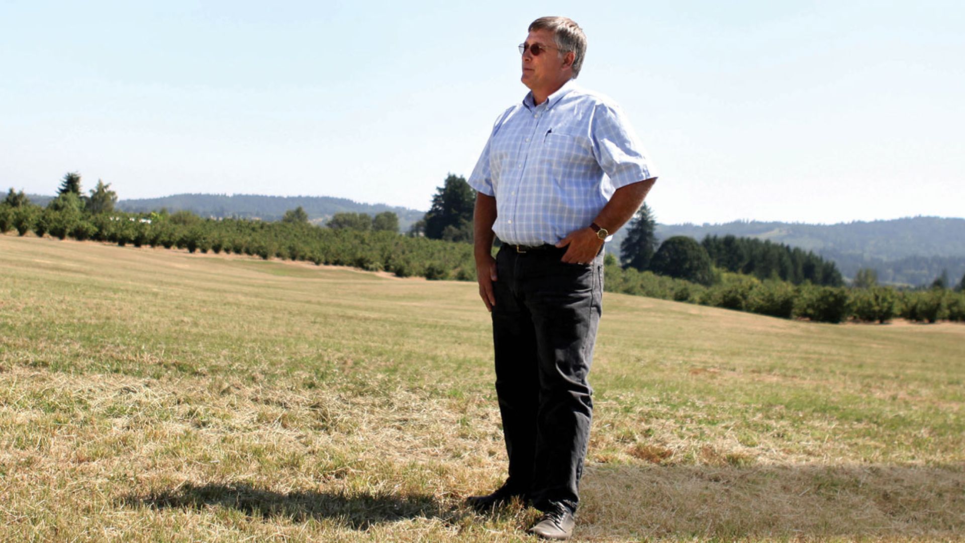 man standing on field